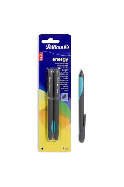SHOPIENS Set pixuri cu bilă Pelikan Energy, 2 piese, albastru, prindere confo...