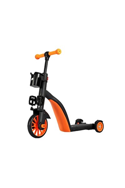 LEIBOO Tricicletă transformabilă 3 în 1, reglabilă pe înălțime, mâner de împi...