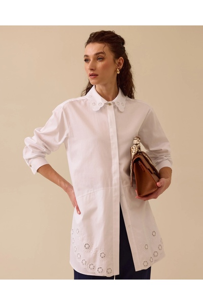 SEÇİL YENİ KADIN nakış detaylı uzun kollu tunik 10002511211022