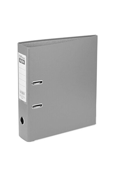 SHOPIENS Office Style Binder, Grey, Dimensions 29x7.5x32 cm, A4 Format, 2 Rings