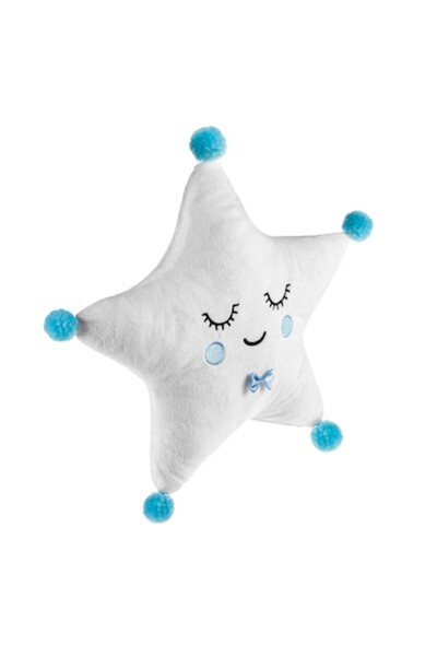 SHOPIENS Pernă decorativă cu stea, broderie Ciel, albă, 36x36 cm