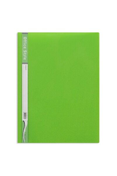 SHOPIENS A4 Plastic Folder with Spine, Ribbed Model, Lime Green
