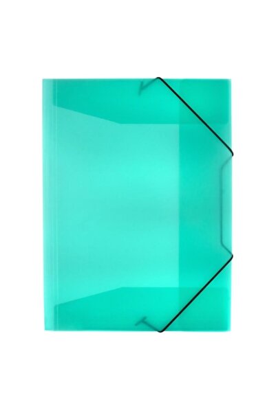 SHOPIENS Plastic A4 Folder, Mint Green, Elastic, 25.5x34cm, MYONNA IT & E-COMMERCE