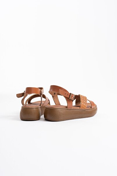 TRENDELLA Orwell Tan Genuine Leather Sandals