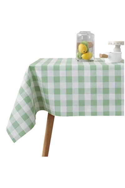 Other ITALIAN GREEN CHECKERED TABLECLOTH 140x240cm ITALIAN PARISIAN CHECKERED WHITE GREEN