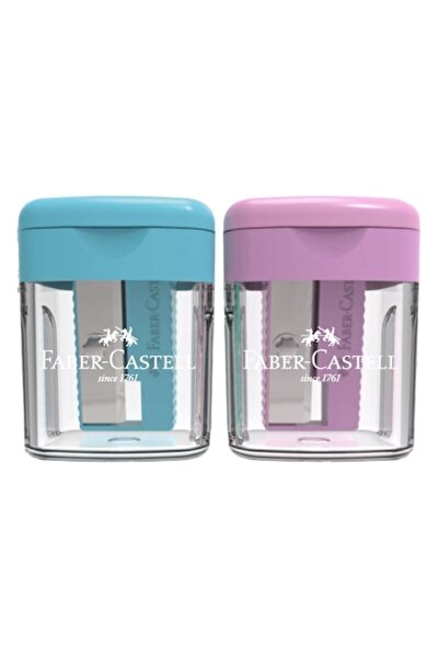 SHOPIENS Faber-Castell Mini Sharpeners Set, Blue and Pink, 2.5x2.2x3.5 cm, 2 pcs