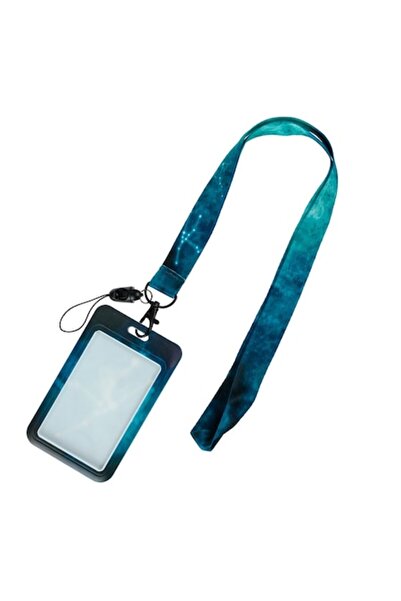 SHOPIENS Suport pentru legitimație de identitate albastru, vopsit în stil Tie...