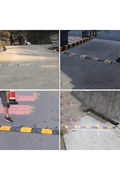 Generic Rubber Speed Bump for Parking — Non‑Slip Rubber Vehicle Ramp for Heavy Vehicles 4–6 cm (Size: