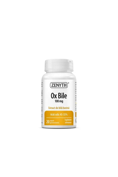 ZENYTH Ox Bile 100 mg 20 capsules
