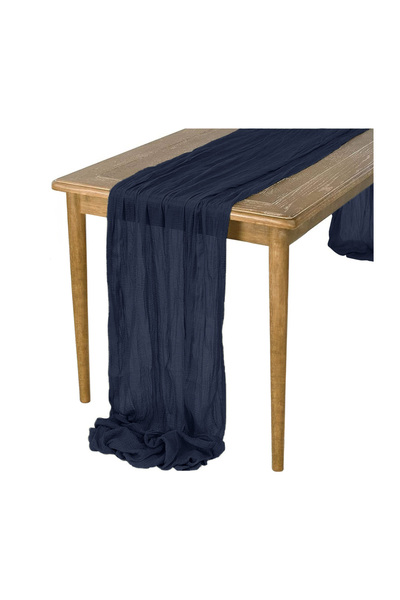 Other Șervețele de masă cu volane, model boho, albastru închis, rustic, pentr...