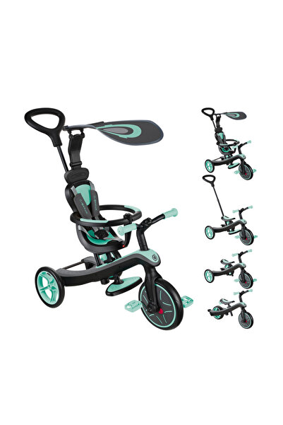 Globber 632-206 Childrens Explorer Trike 4 in 1 Including Harness and Adjustable seat 10 Months to 5