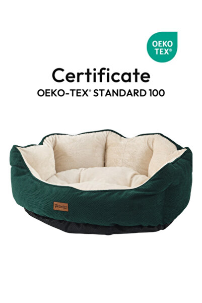 Desire Sprit Luxury Cat/Dog Bed, Non-Slip Base, Certified Fabric, Washable, Silicone Fiber Filled