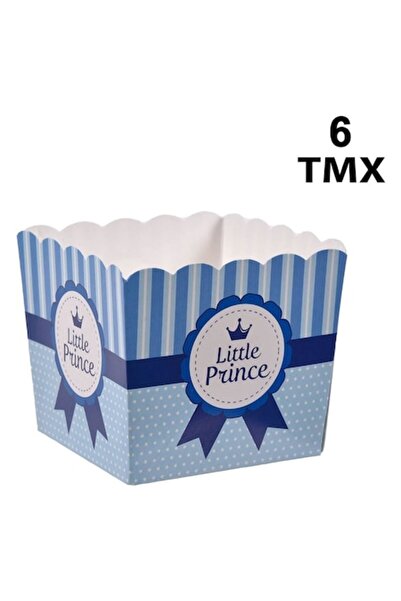 MYONNA IT & E- COMMERCE Party Cardboard Box Set, Little Prince, Blue, 8x7x7 cm, 6 Pieces