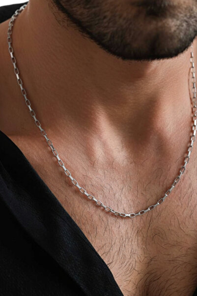 Ricco Jewellery 925 Ayar Gümüş Old Money İtalyan Kafes Kolye