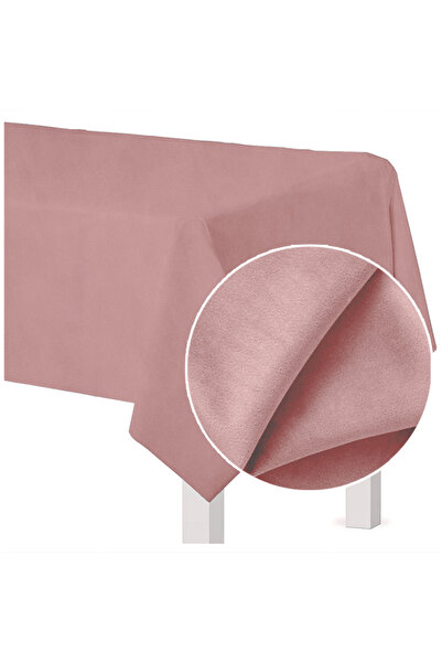 Other Față de masă din catifea mată, roz pudrat, pentru o masă 140x240cm