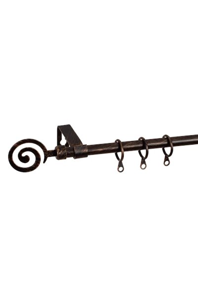 SHOPIENS Bară de perdea spiralată metalică, lungime reglabilă 60-120 cm, bronz