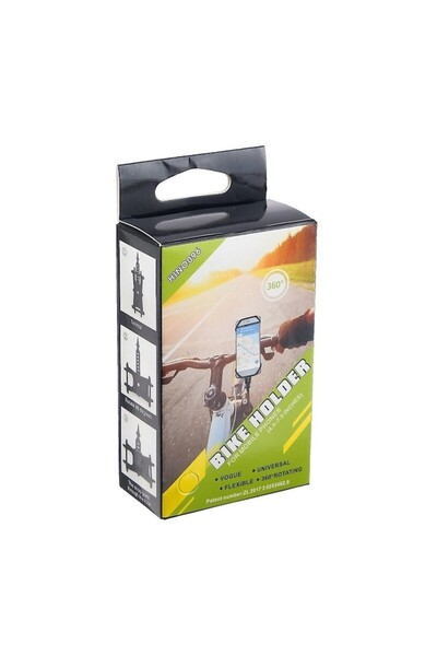 GOLD MARKET Phone holder for bicycle, motorcycle, scooter, 4-7 inch, handlebar mount, black