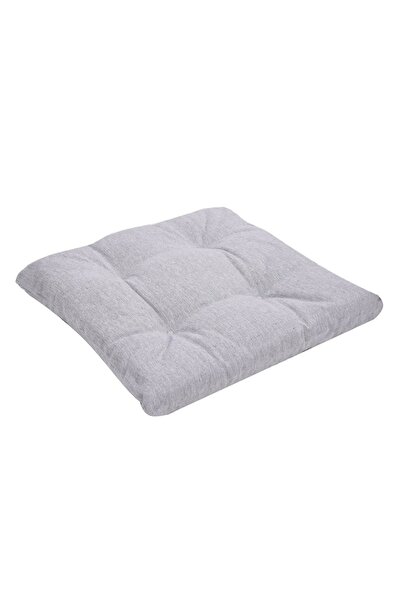 MYONNA IT & E- COMMERCE Chair Cushion Grey 40x40cm Cotton Cover Polyester Filling No Zipper With Ties