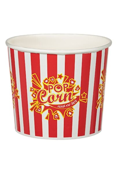 SHOPIENS Cardboard Popcorn Box, 1850 ml, Red and White Stripes - MYONNA