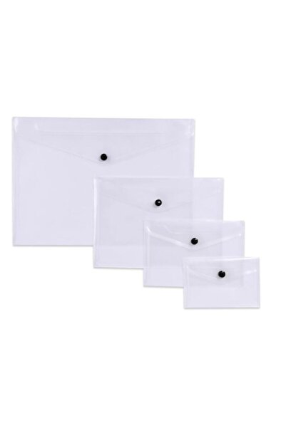 SHOPIENS Plastic Transparent Folder Set with Fastener, 4 Pieces (A4, A5, A6, A7) - MYONNA