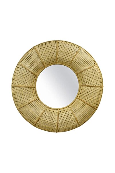 Generic مرآة أيرا المصنوعة من الخيزران بتصميم عرقي