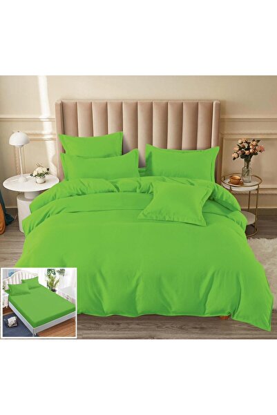 Pucioasa 6-piece unicolor bed linen with elastic Frog UE031
