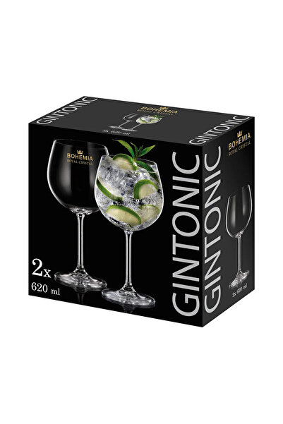 Bohemia Royal Crystal Set of 2 Bohemia crystal Gin Tonic glasses 620 ml