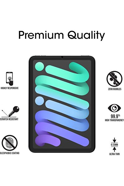 Other واقي شاشة FortuneMore Paper-Feel (عبوة من قطعتين) لجهاز iPad Mini 7 (2024) - غير لامع، مضاد للتوهج، فقاعات