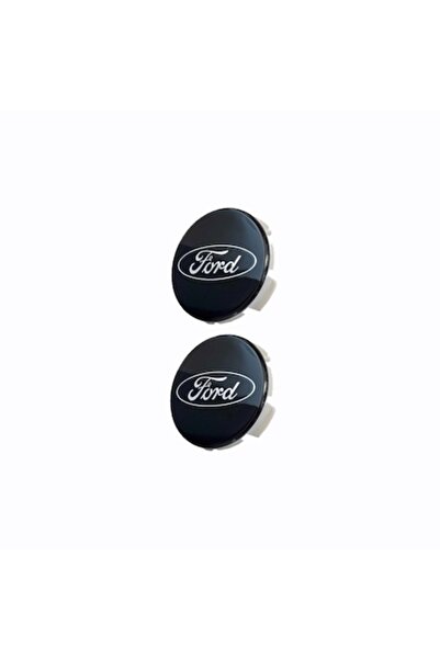 Aftermarket Set de 2 capace de jantă, 54 mm Ford, negre, pentru jante din aliaj