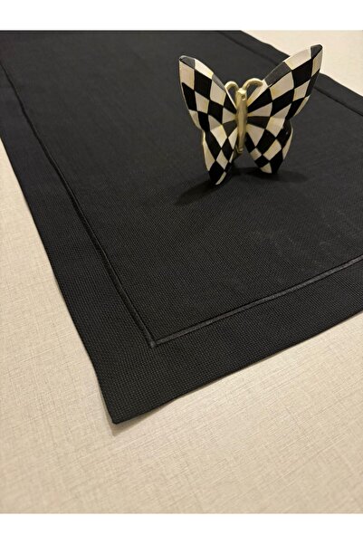 Zeren Home Polyester Linen Dowry Piko Wrap Detailed Runner 40 X 160 - 1 Piece - Color Options Available