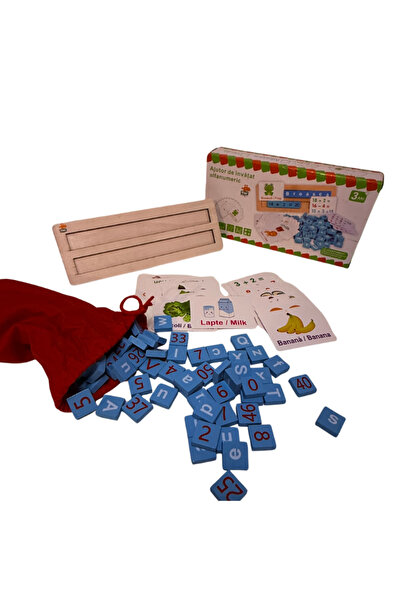 OEM Educational wooden set with letters and numbers – Romanian and English – arithmetic and language