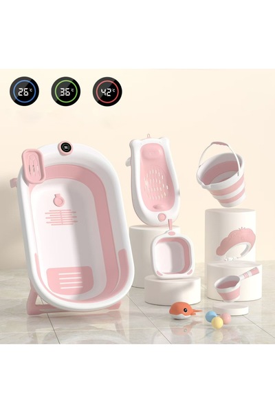 Un 8-Piece Baby Bath Set with Digital Thermometer and Practical Accessories**