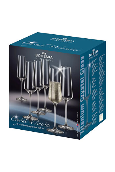 Bohemia Royal Crystal Set of 6 Bohemia crystal Winestar glasses 160 ml