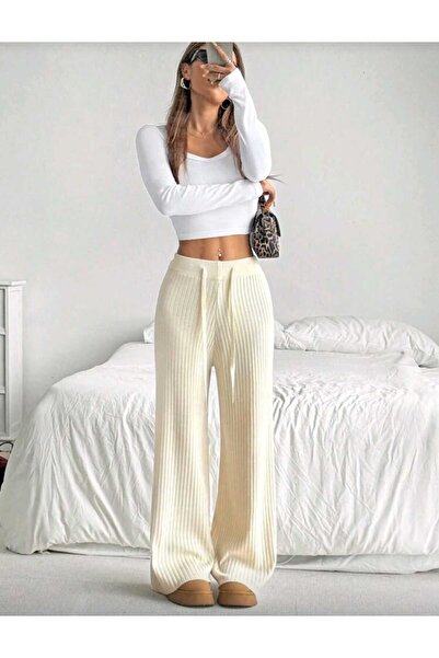 FIRAT KAZAK TRİKO İPLİK DETAYLI PANTOLON