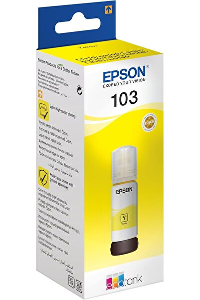 EPSON 103 Ecotank Yellow Ink Bottle 65 Ml, One Size