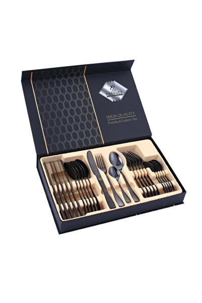 OEM 24-piece stainless steel cutlery set, spoon, fork, knife, teaspoon, elegant gift box