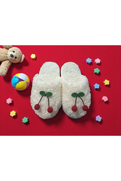 Bmp Terlik Ecru Cherry Children's House Slippers