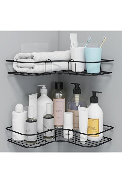 Generic Plantex (عبوة من قطعتين من منظم الزاوية/الرف/الرفوف/التخزين المثبت على الحائط للحمام من GI - ملحقات الحمام)