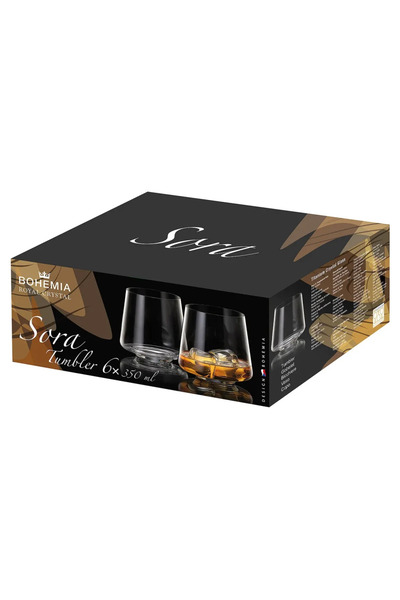 Bohemia Royal Crystal Set of 6 Bohemia Crystal Sora Glasses 350ml