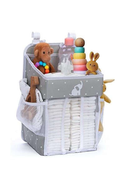 Generic منظم طاولة تغيير الملابس المعلق - منظم تخزين للأطفال مع خطافات وحلقات - منظم غرفة الأطفال