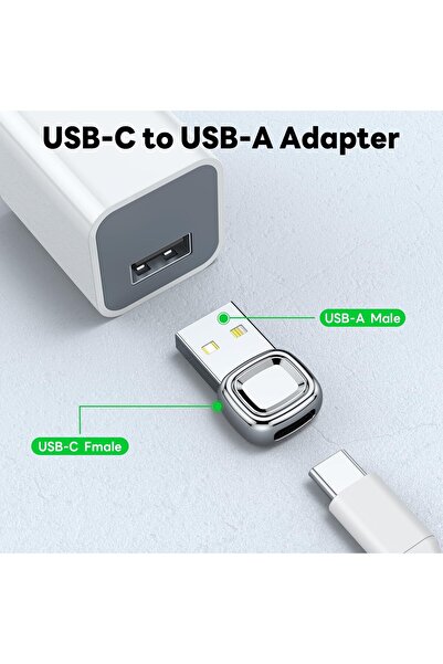 Other USB-C to USB-A Adapter (Silver) - Compatible with iPhone, Apple Watch, AirPods, iPad, Samsung Galaxy