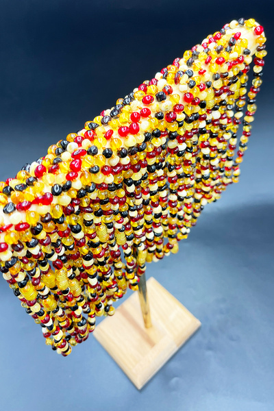 İpek Kehribar Lithuania Certified Genuine Baltic Amber Necklace for Baby Girls, Boys & Children – 4 Colored Silk-347