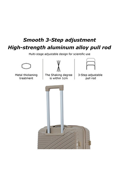 ZAAPPY Hard Case 3PCS SET (20/24/28 Inch) PP Luggage Lightweight, Suitcase with Combination Lock