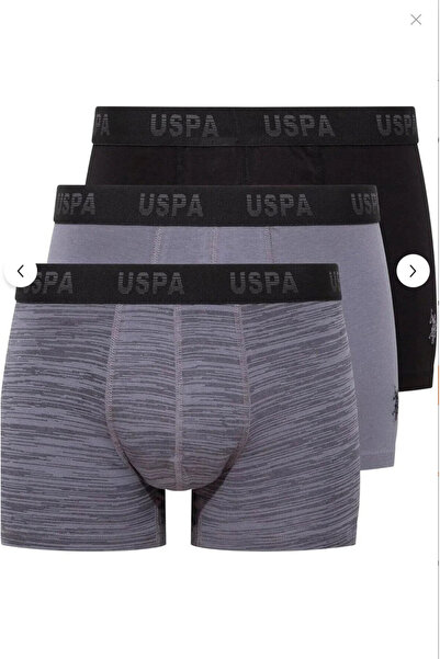 U.S. Polo Assn. Men's Licensed 95% Cotton 6% Elastane Boxer Set of 3 (Boxed)