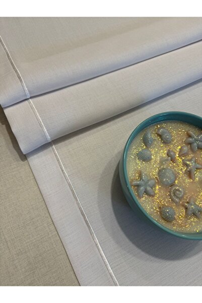 Zeren Home Polyester Linen Dowry Piko Wrap Detailed Runner 40 X 160 - 1 Piece - Color Options Available