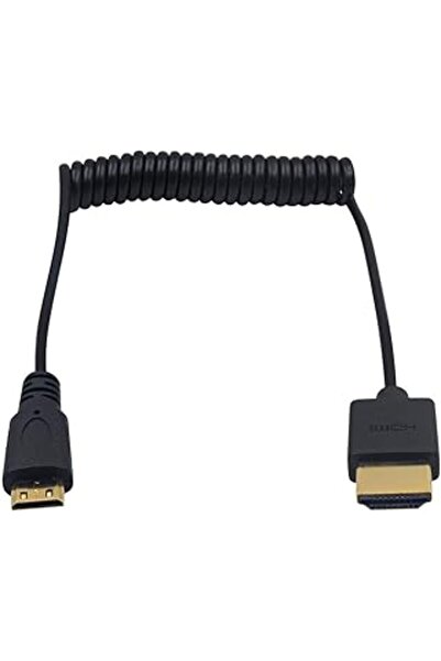 Duttek كابل HDMI صغير ملفوف (من A إلى C)، من ذكر إلى ذكر، يدعم دقة 4K Ultra H...