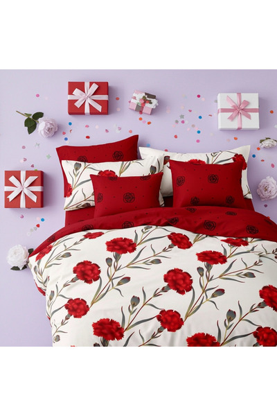 Pucioasa Bed linen with elastic 6 pieces Rose SX208