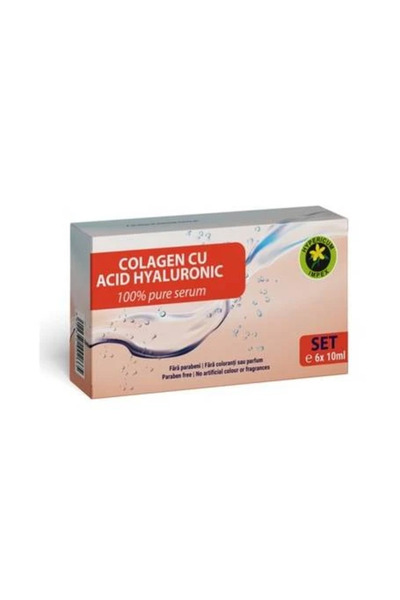 HYPERICUM Ser cu peptide de colagen și acid hialuronic (6 fiole x 10 ml)
