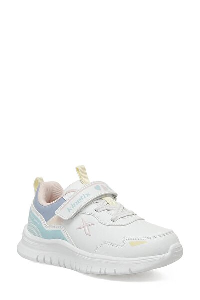 Kinetix Esgan Pu P White-Pink-Green Girls' Sports Shoes
