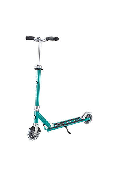 Globber Element Lights Scooter, Scooter for Boys and Girls, Kids Scooter Jade Wood